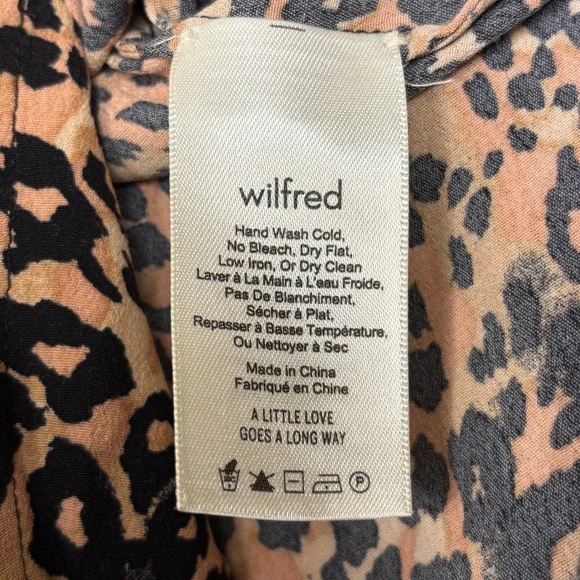 WILFRED Amelie Skirt Leopard Print Women Size 6 High-Waist Button Up Casual - Picture 8 of 9